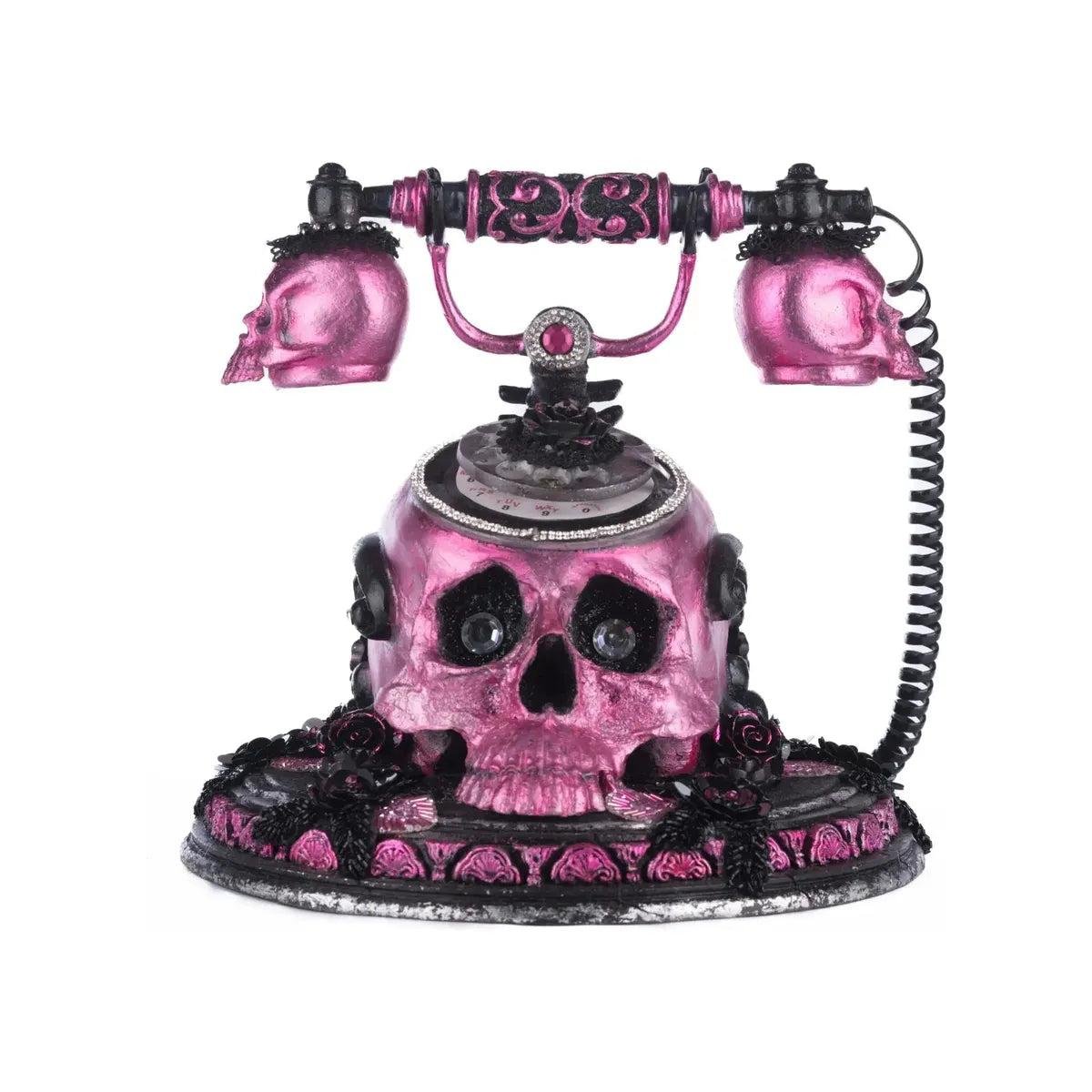 Shop For Pink Panic Possession Skull and Roses Phone Tabletop