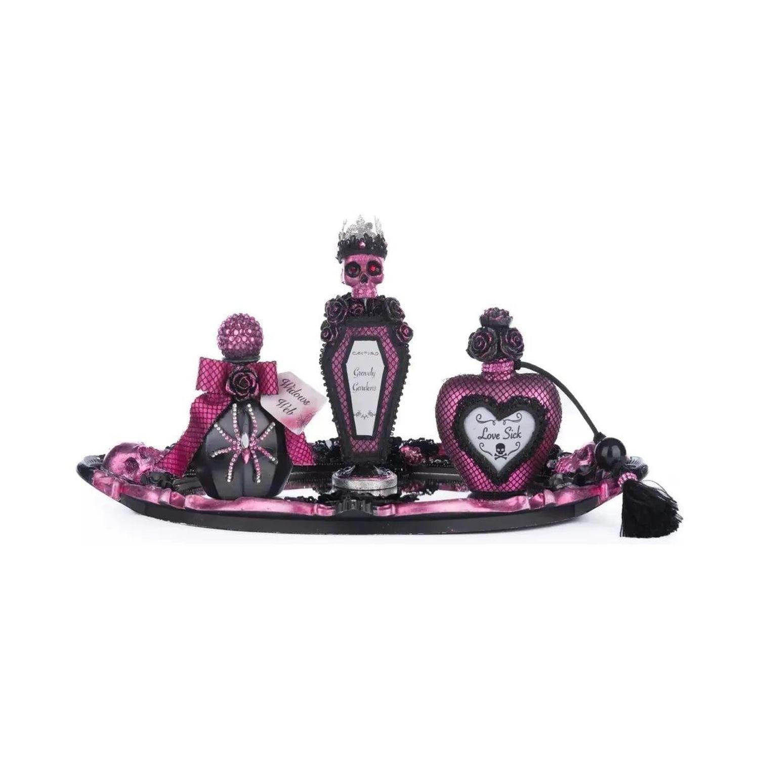 Shop For Pink Passion Vanity Tray with Bottles Set