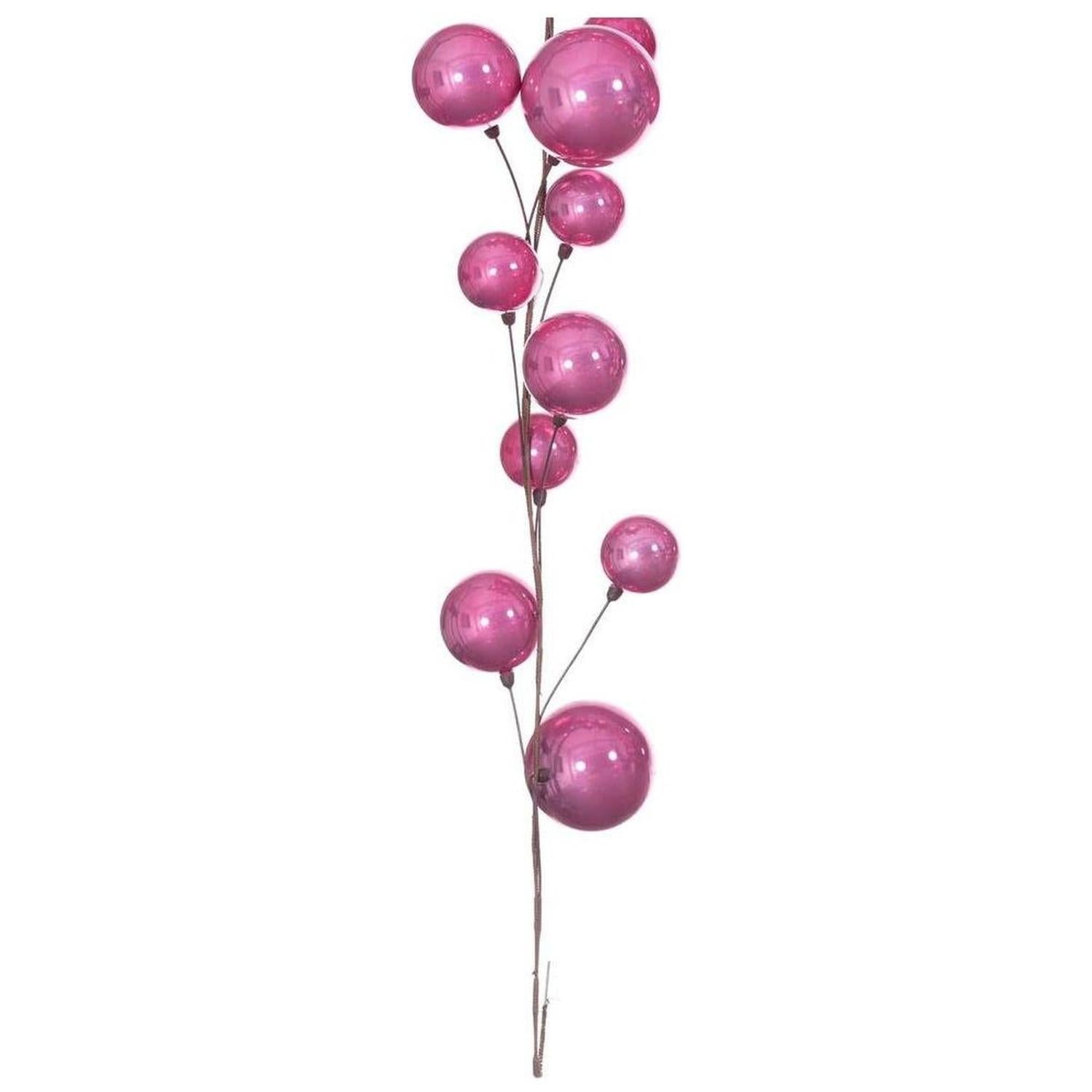 Shop For Pink Pearl Assorted Finish Branch Ball Ornament Garland at Michelle's aDOORable Creations