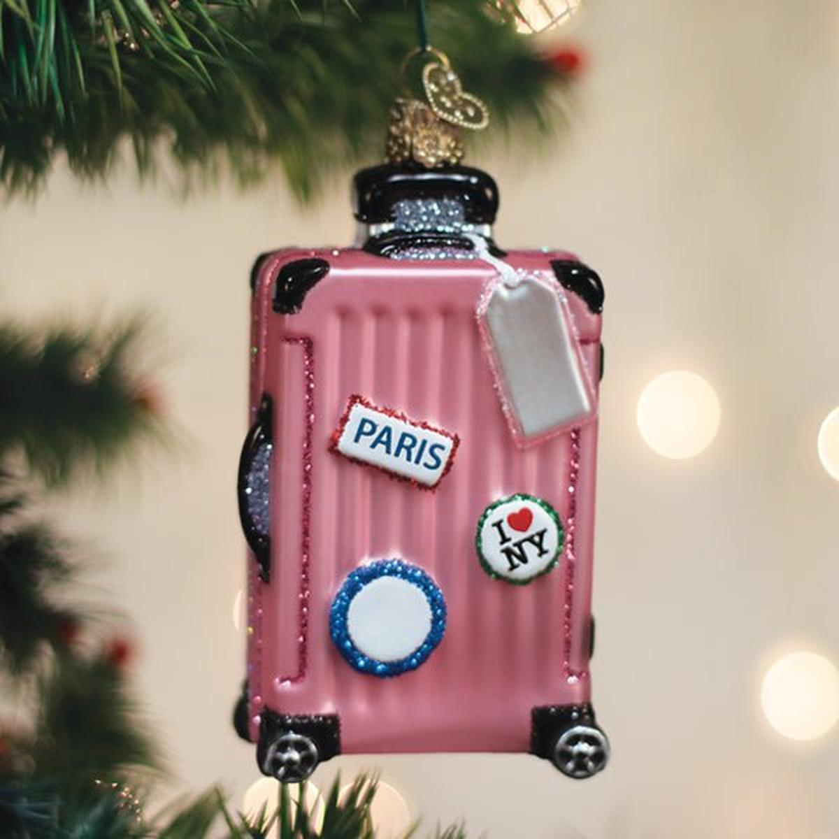 Shop For Pink Rolling Suitcase Ornament