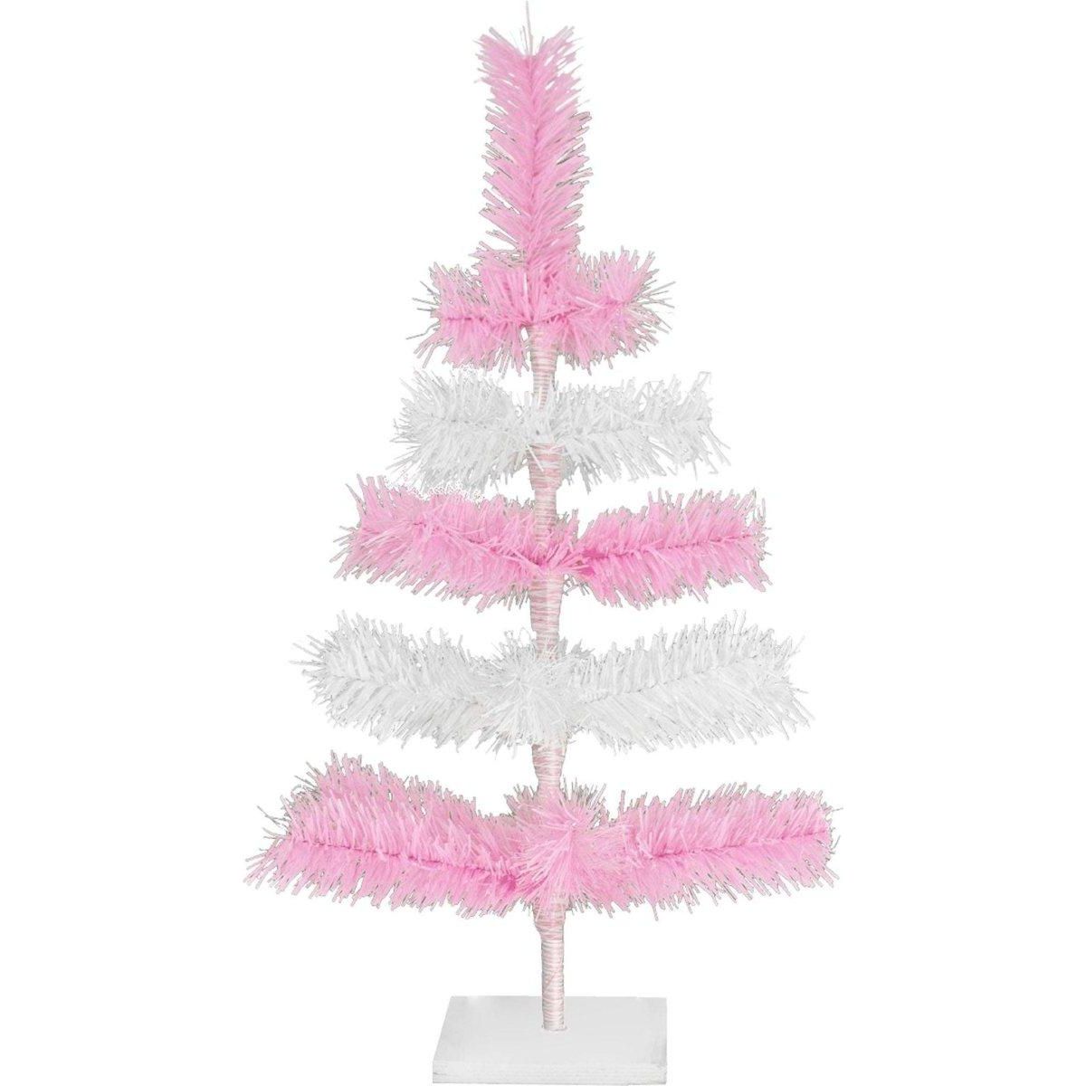 Shop For Pink & White Layered Tinsel Christmas Tree at Michelle's aDOORable Creations