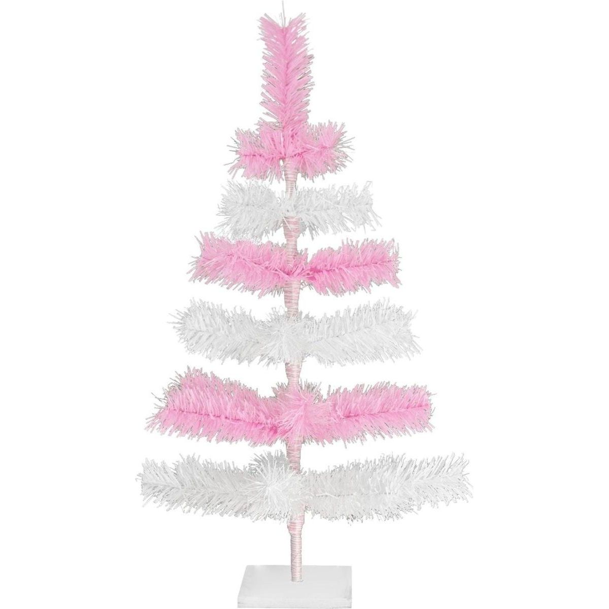 Shop For Pink & White Layered Tinsel Christmas Tree at Michelle's aDOORable Creations