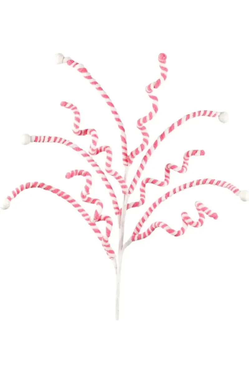 Shop For Pink & White Peppermint Spiral Floral Spray 31"