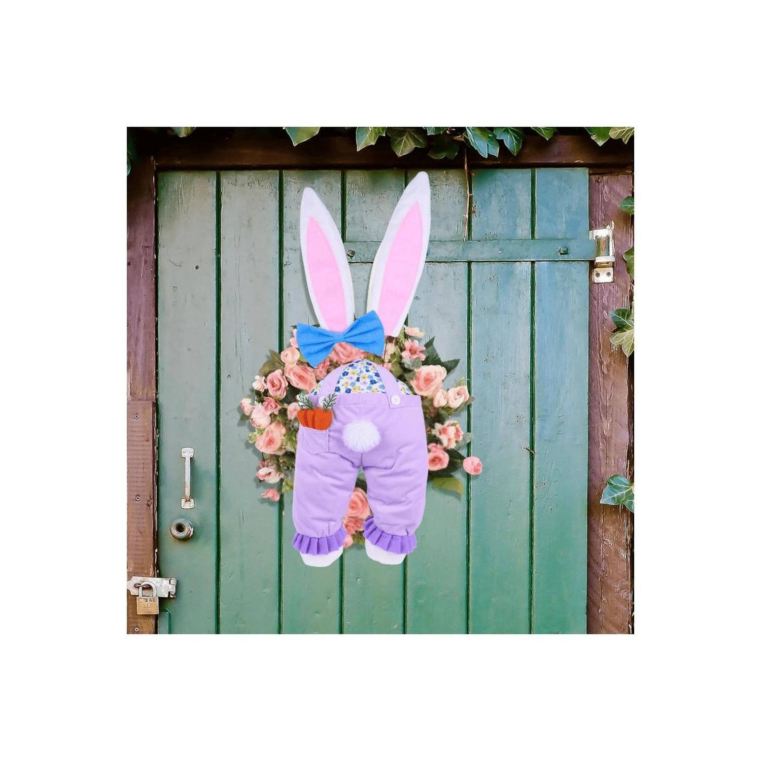 Plush Girl Bunny Wreath Decor Kit