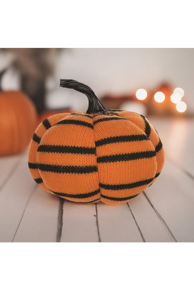 Shop For Plush Halloween Striped Pumpkin (Set of 4) 45673DS