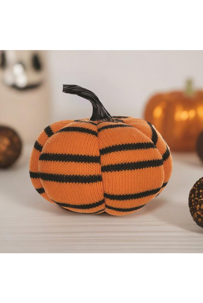 Shop For Plush Halloween Striped Pumpkin (Set of 4) 45673DS