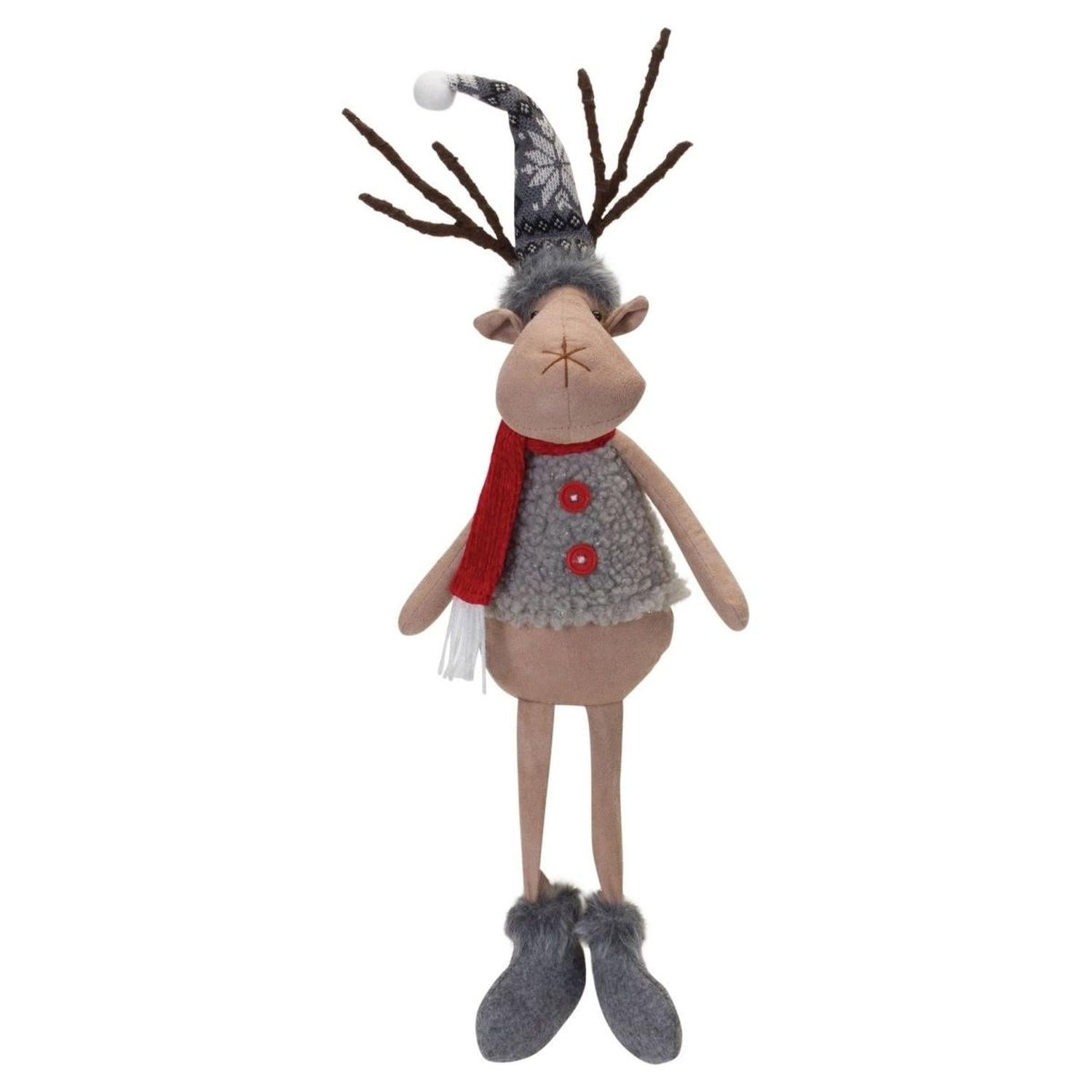 Plush Winter Deer Shelf Sitter (Set of 2)