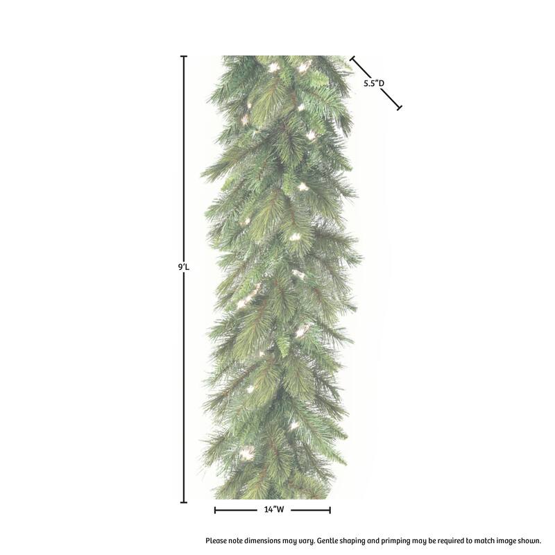 Shop For Pre - lit Deluxe Belgium Garland 100 Clear Lights - Natural Green