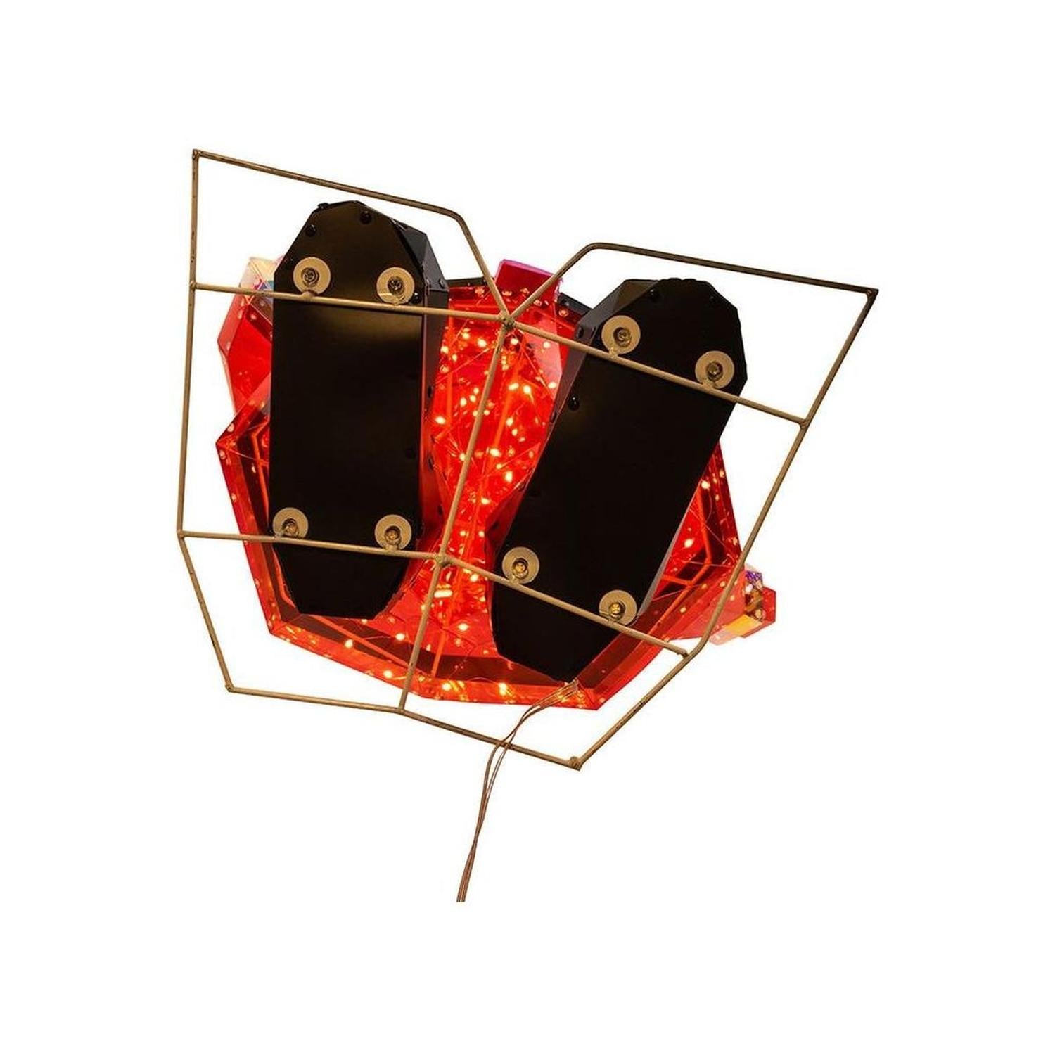 Shop For Pre - Lit Warm White LED Multifunction Holographic Santa