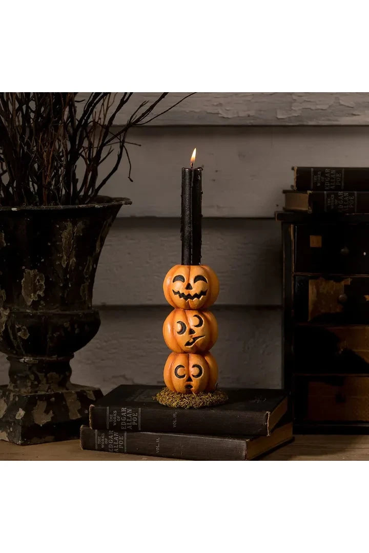 Shop For Pumpkin Stack Candlestick 6.25" at Michelle's aDOORable Creations