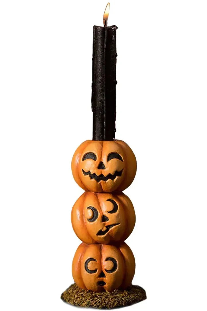 Shop For Pumpkin Stack Candlestick 6.25" at Michelle's aDOORable Creations