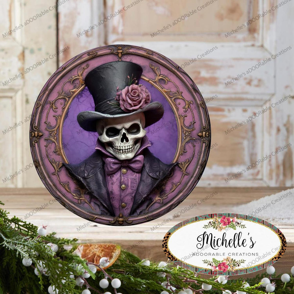 Shop For Purple Groom Portrait Skeleton Sign