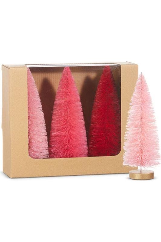 Shop For RAZ 8 Inch Box Of Pink Bottle Brush Trees