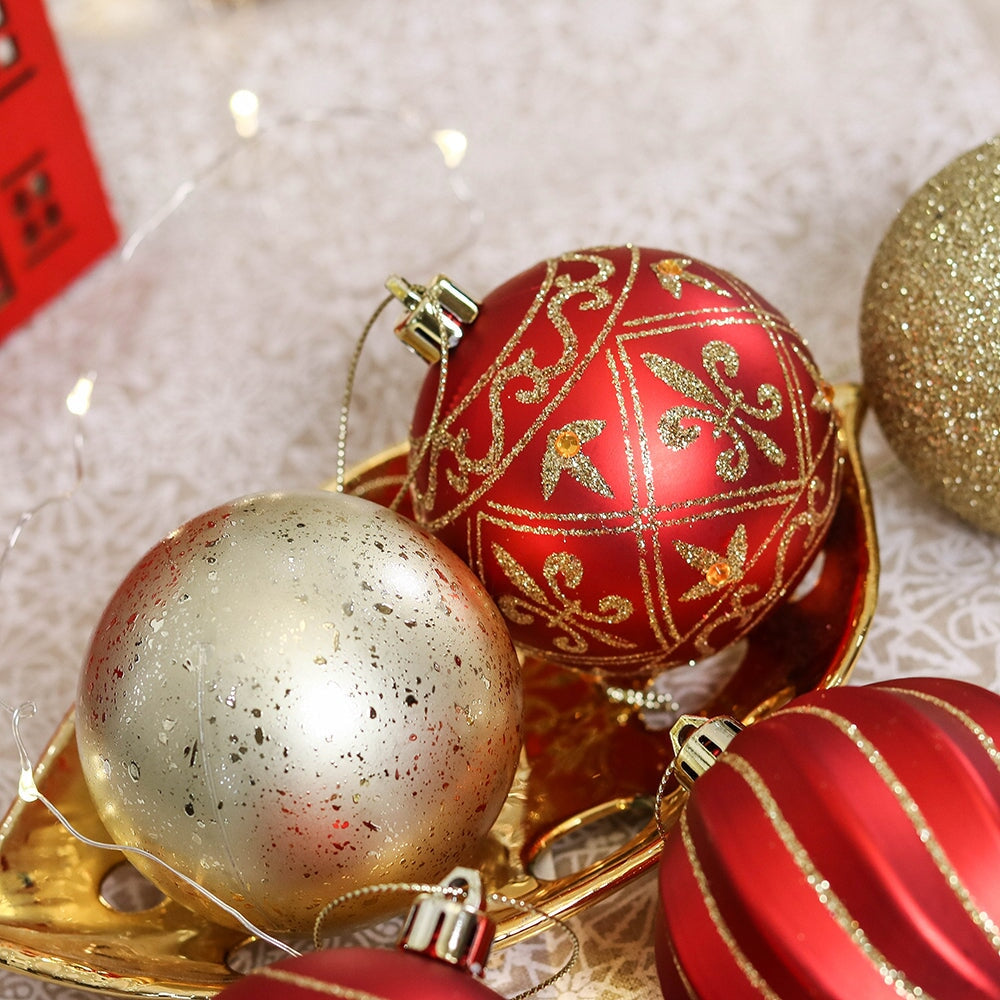 Shop For Red and Gold Ornament Baubles (Set of 35)