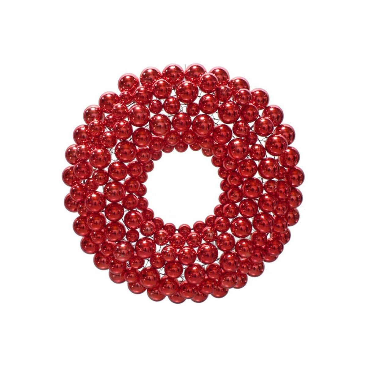 Shop For Red Ball Ornament Wreath 36" at Michelle's aDOORable Creations