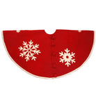 Shop For Red Felt Christmas Tree Skirt - Snowflakes at Michelle's aDOORable Creations