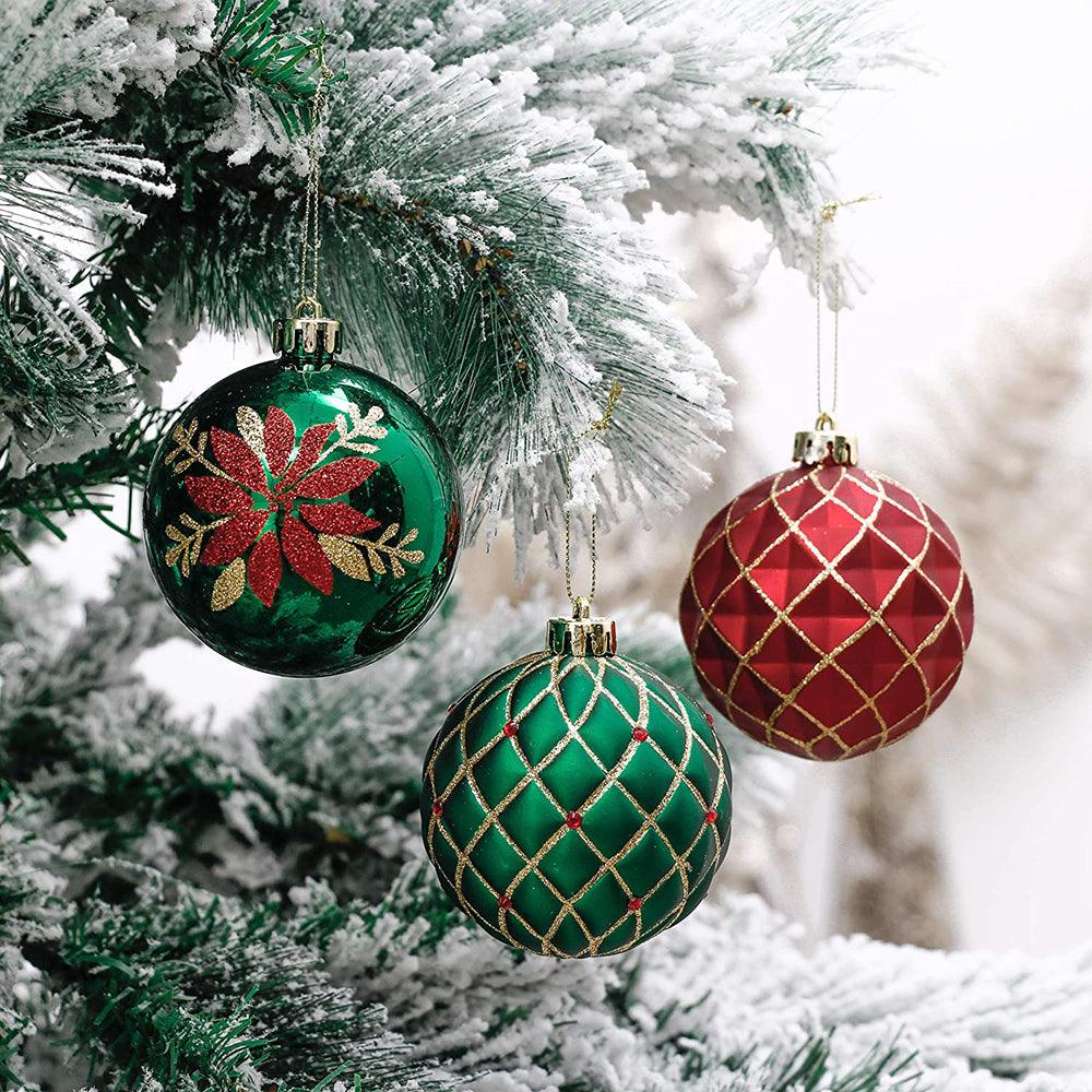 Shop For Red Green and Gold Ornament Bundle (Set of 16)