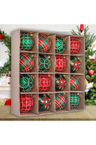 Shop For Red Green and Gold Ornament Bundle (Set of 16)