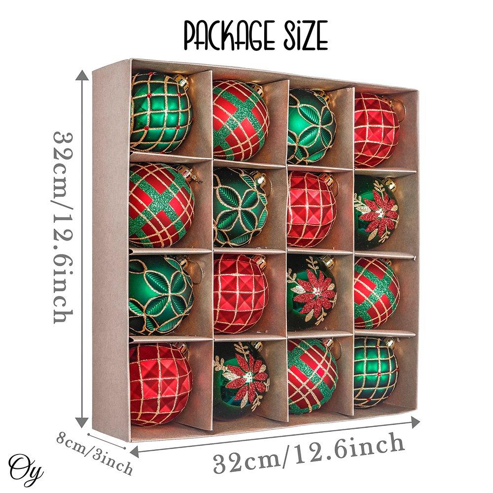 Shop For Red Green and Gold Ornament Bundle (Set of 16)