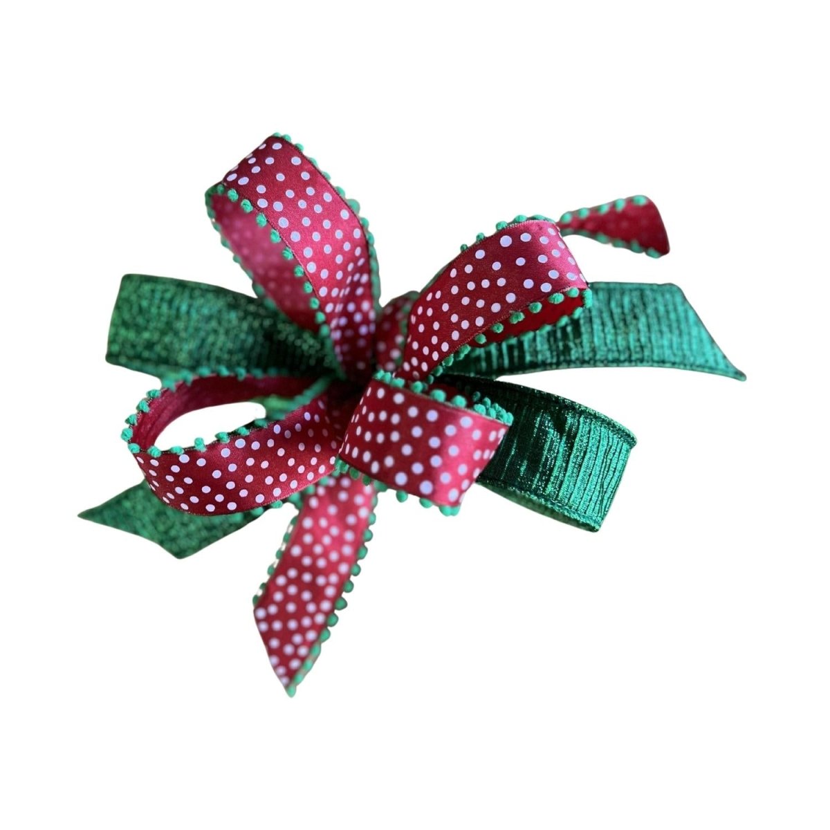 Shop For Red Green Polka Dot Bow