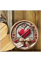 Shop For Red Key To My Heart Valentine Round Sign