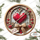 Shop For Red Key To My Heart Valentine Round Sign