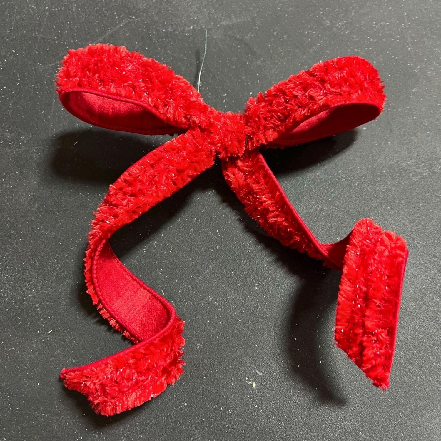 Shop For Red Plush Chenille Bow