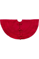 Shop For Red Poinsettia Buttons Christmas Tree Skirt 60"