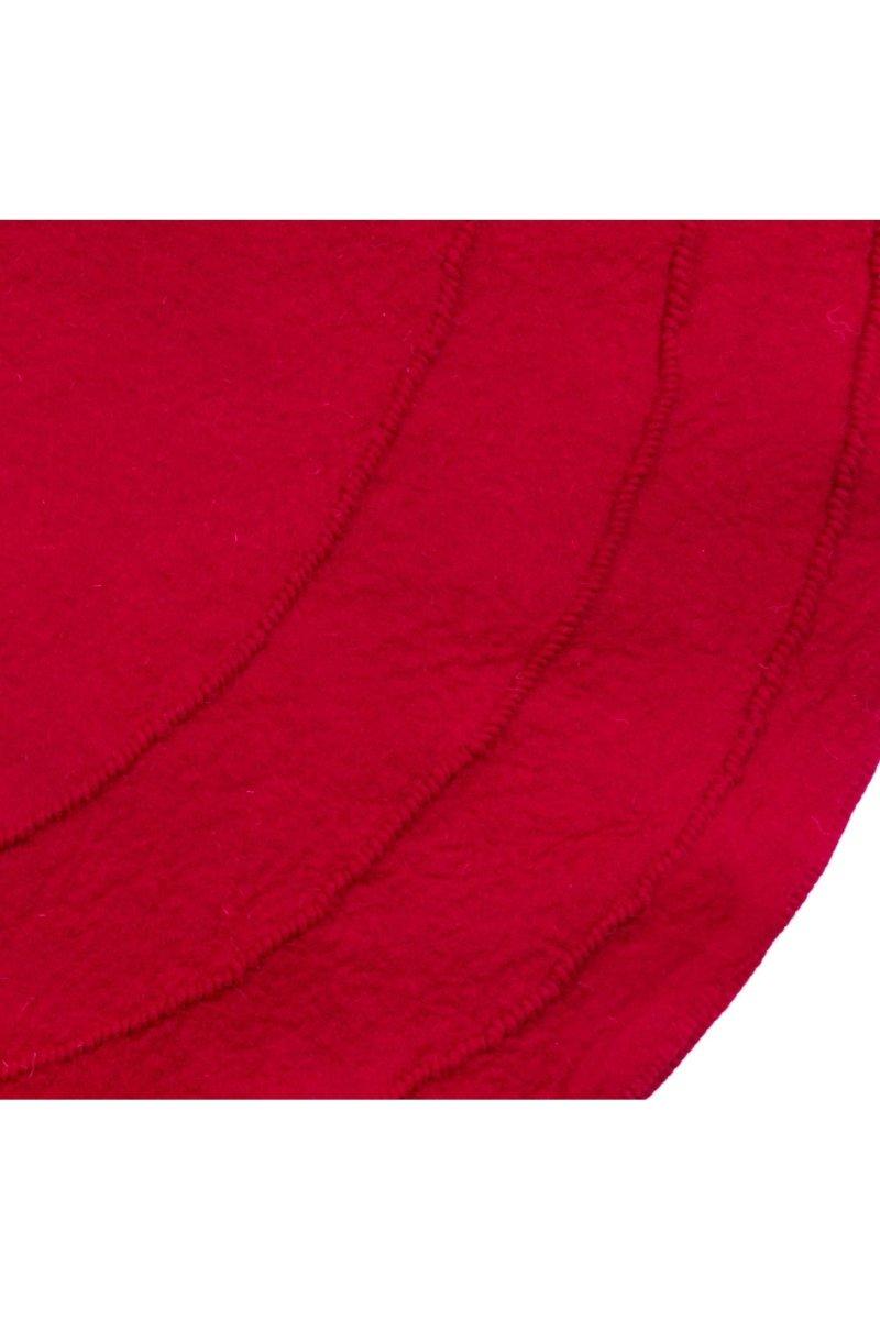 Shop For Red Poinsettia Buttons Christmas Tree Skirt 60"