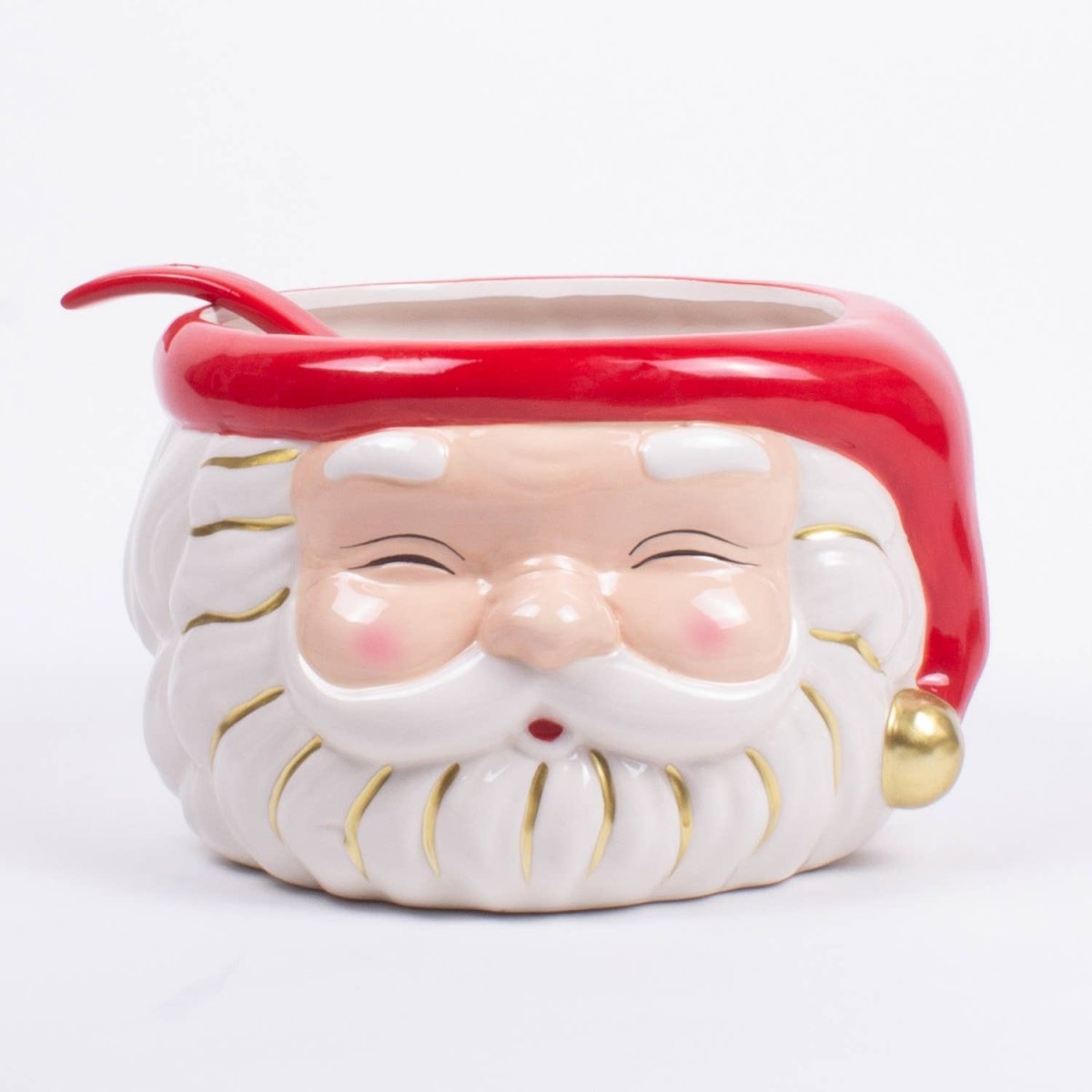 Shop For Red Santa Punch Bowl & Ladle
