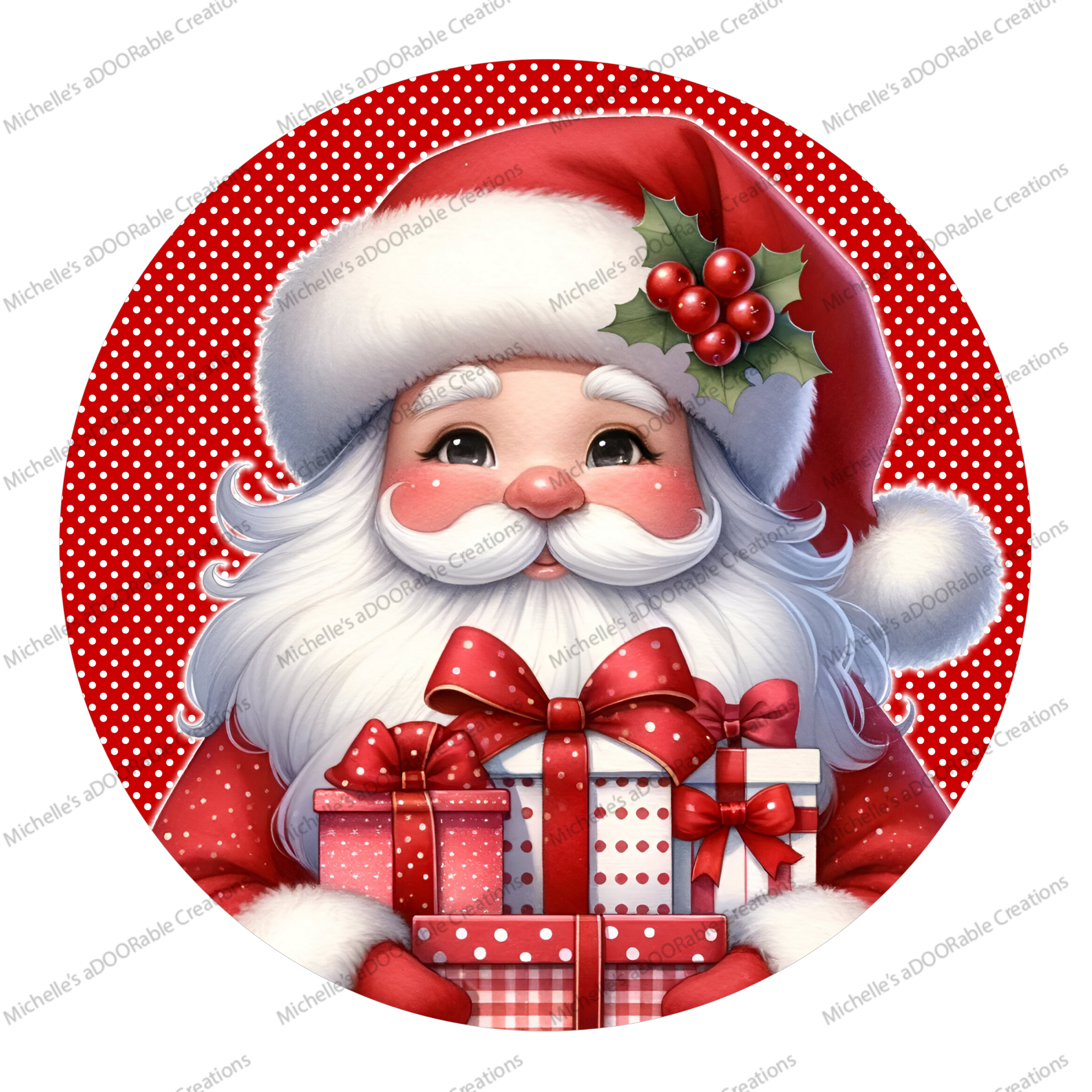 Shop For Red White Peppermint Santa Claus Sign