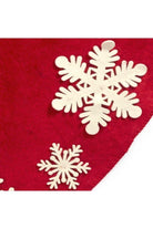 Shop For Red/Cream Tacked Snowflakes Christmas Tree Skirt at Michelle's aDOORable Creations