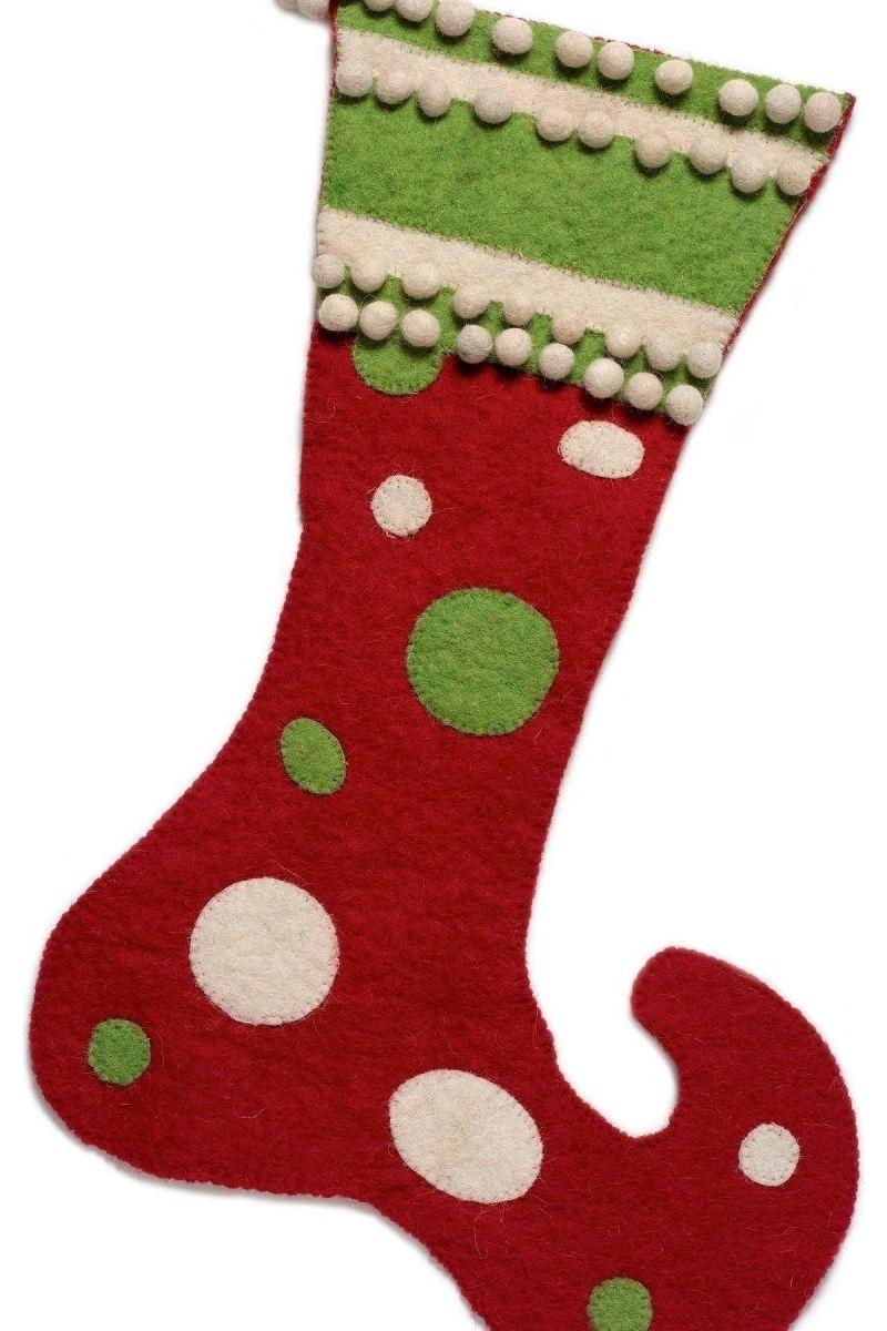 Shop For Red/Green Jester Christmas Stocking at Michelle's aDOORable Creations