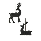 Shop For Resin Flocked Deer Ornament (Set of 2)