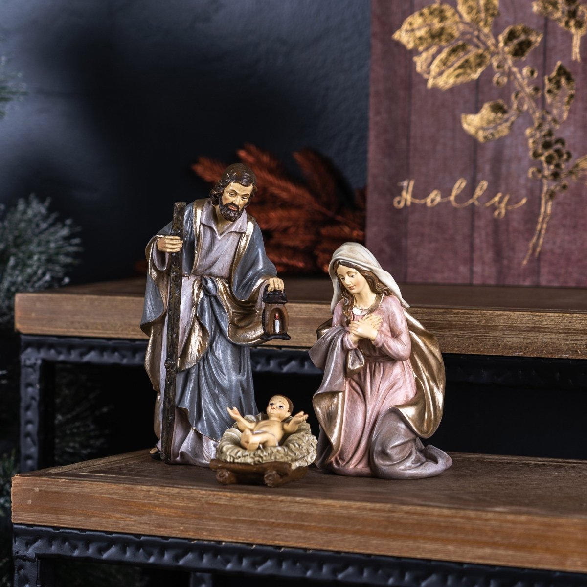 Shop For Resin Holy Family Nativity Figurines (Set of 3) at Michelle's aDOORable Creations