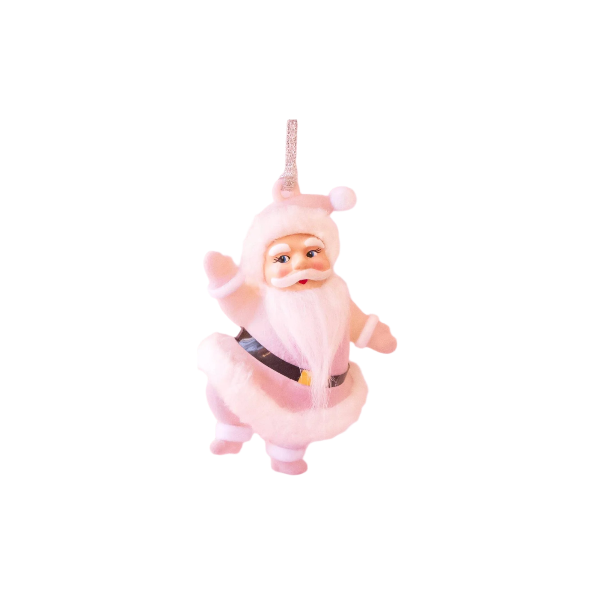 Shop For Retro Dancing Santa Ornament : Light Pink