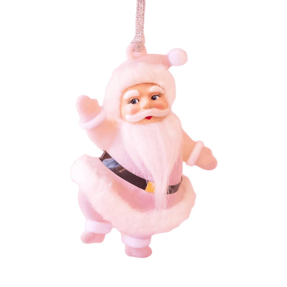 Shop For Retro Dancing Santa Ornament: Light Pink