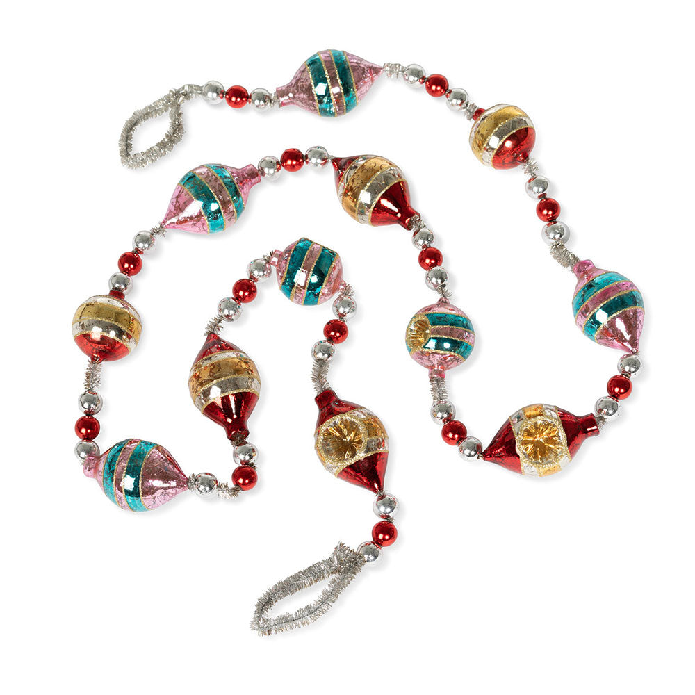Shop For Retro Tinsel and Glass Finial Garland