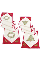 Shop For Ribbon Embroidered Tree and Wreath Table Runner (Set of 2) at Michelle's aDOORable Creations