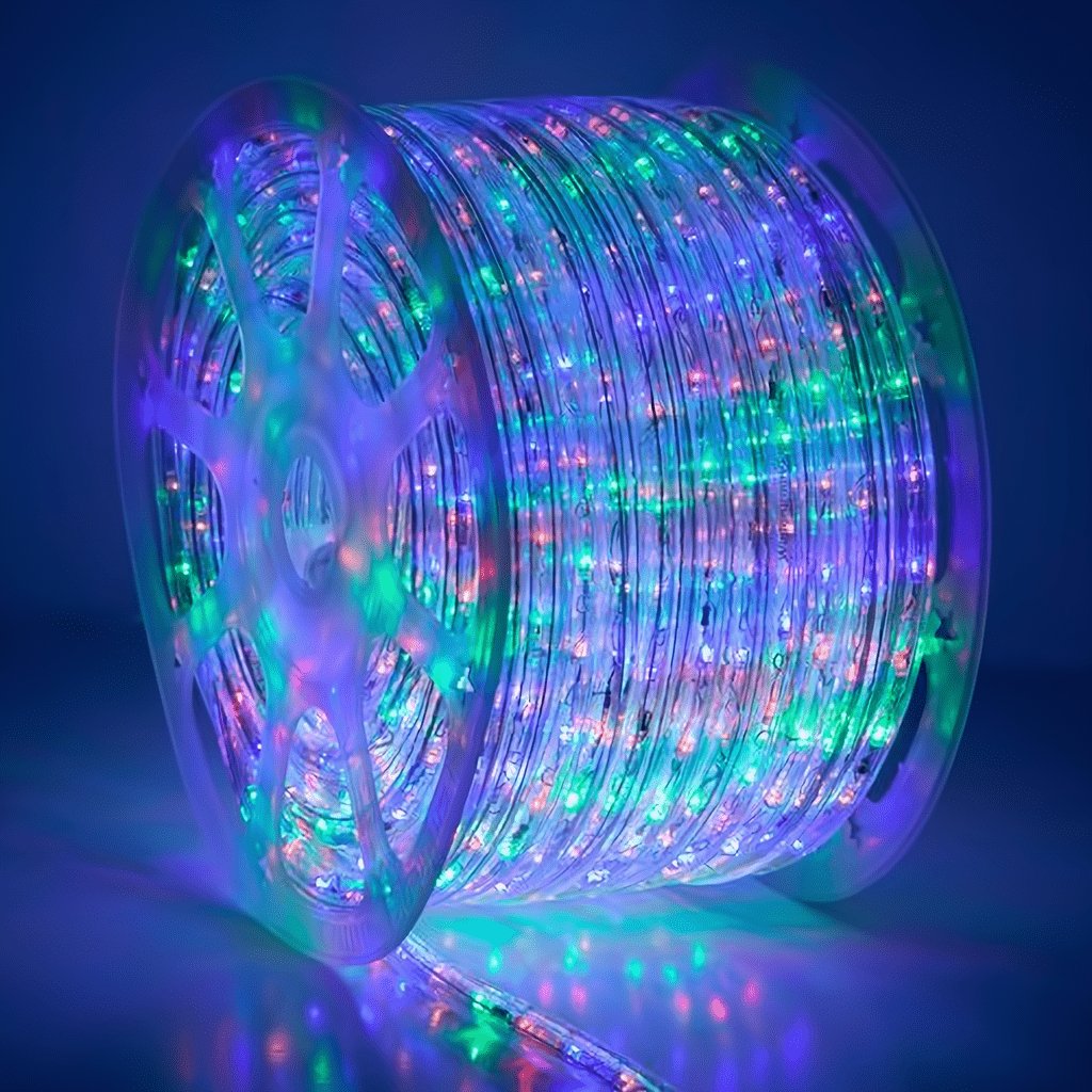 Shop For Rope Light, Multicolor, 1/2" LED, 150' Spool