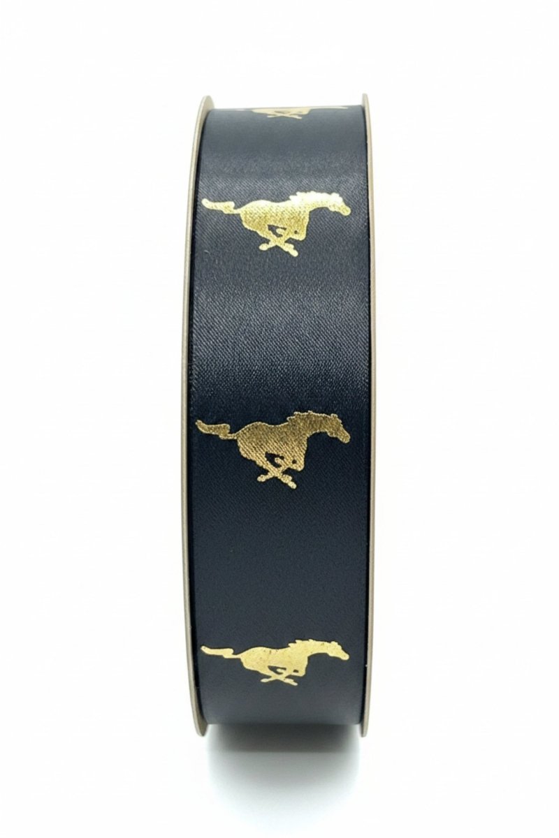 Shop For Running Mustang Homecoming Ribbon: (Black/Gold), Size 9