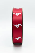 Shop For Running Mustang Homecoming Ribbon: (Red/White), Size 9