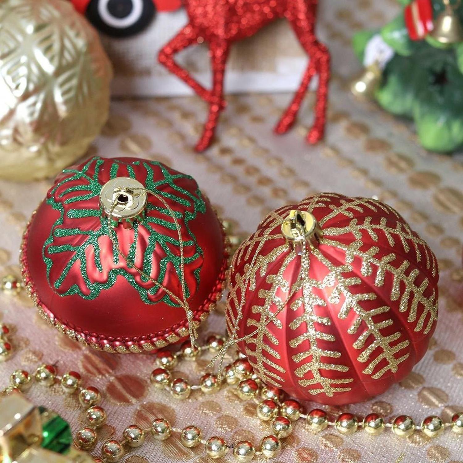 Rustic Christmas Ornament Bauble, 60 Piece Set