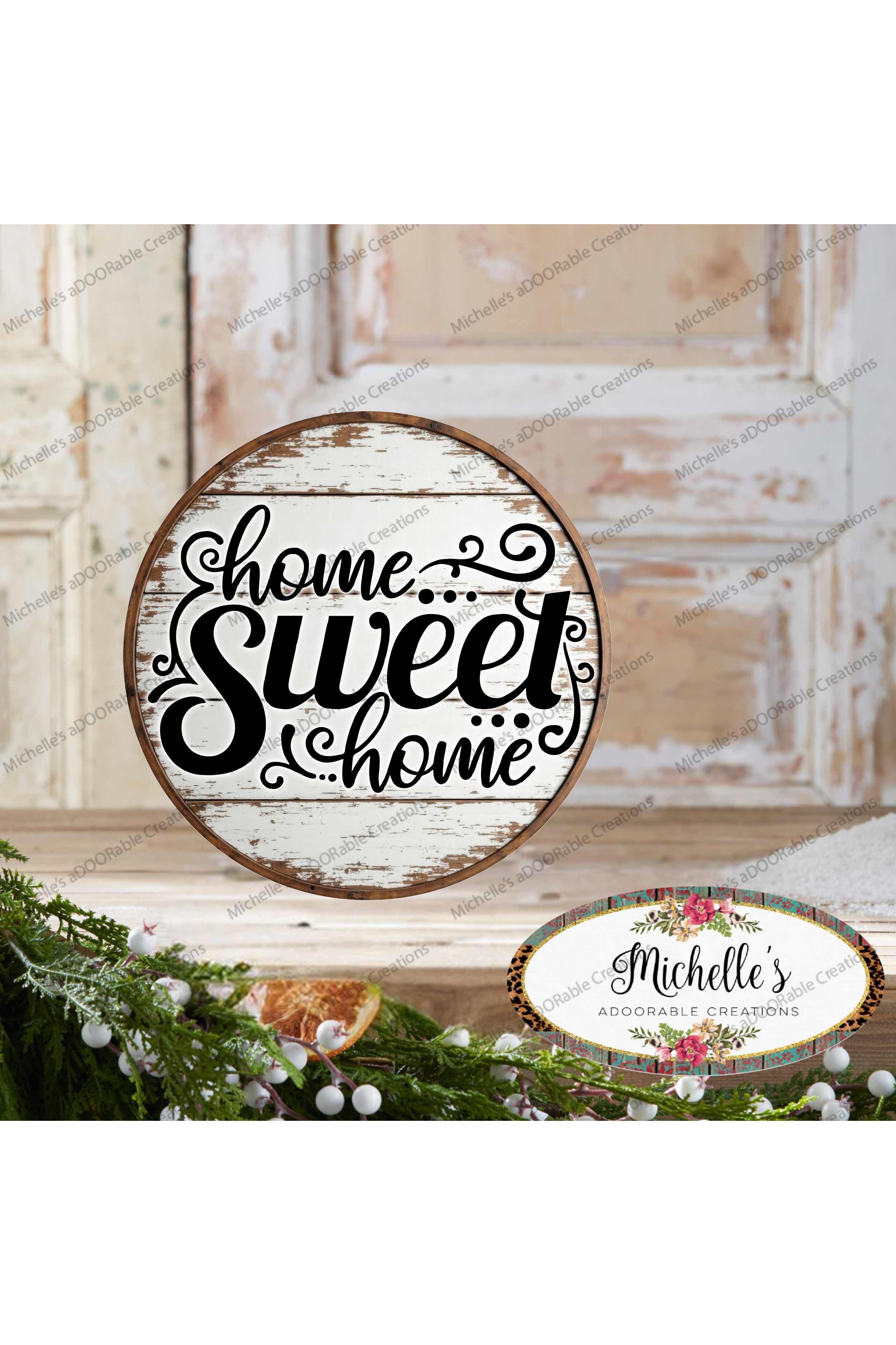 Shop For Rustic Home Sweet Home Round Sign