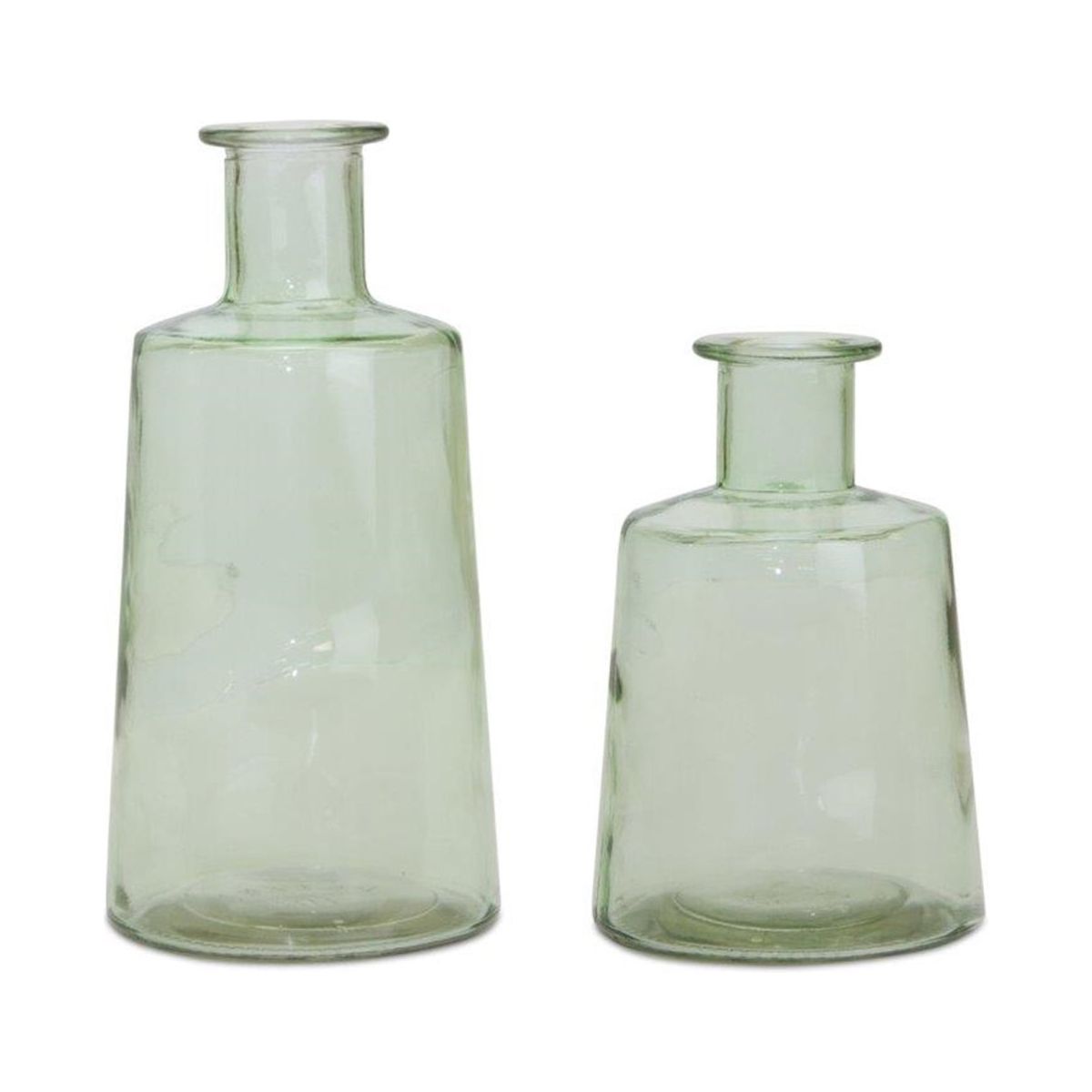 Shop For Sage Green Glass Bottle Vase (Set of 2) at Michelle's aDOORable Creations