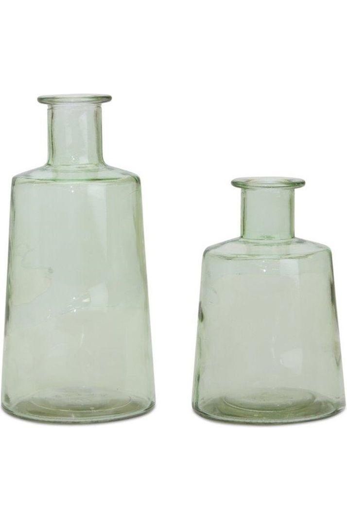 Shop For Sage Green Glass Bottle Vase (Set of 2) at Michelle's aDOORable Creations