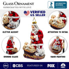 Shop For Santa and Baby Jesus Handblown Glass Ornament