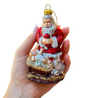 Shop For Santa and Baby Jesus Handblown Glass Ornament