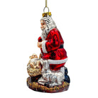 Shop For Santa and Baby Jesus Handblown Glass Ornament