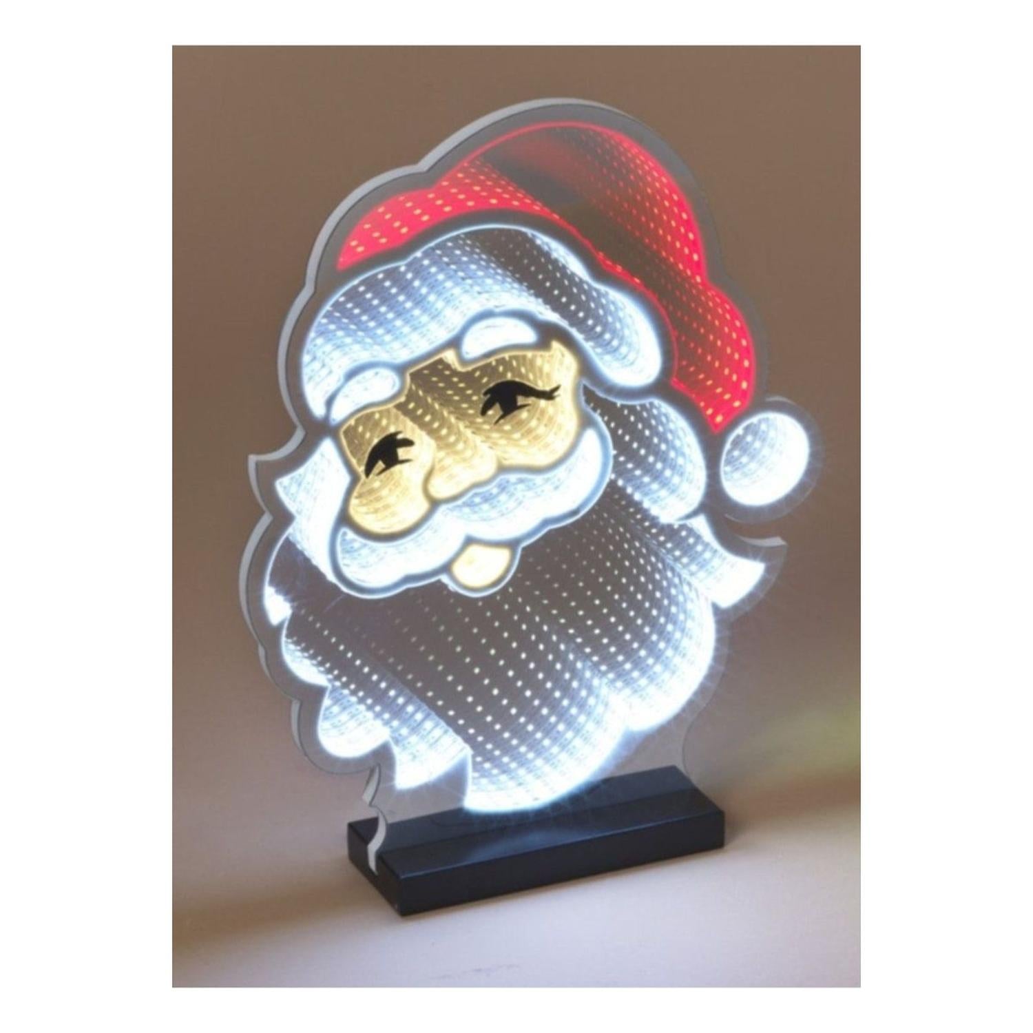 Santa Claus Infinity Light Display 15"H